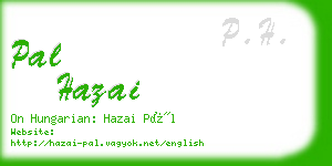pal hazai business card